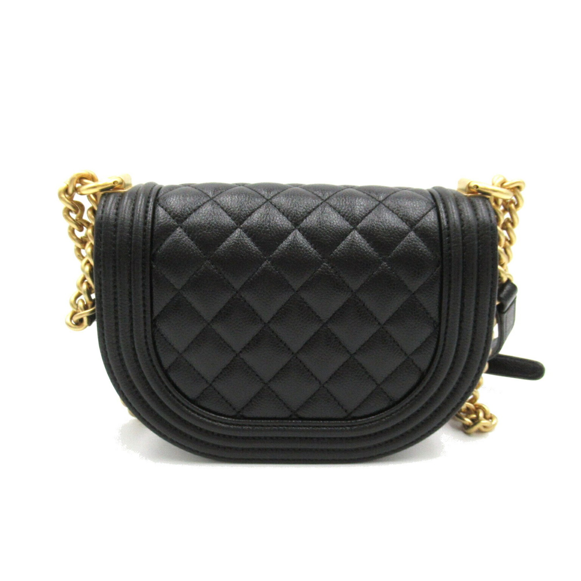 CHANEL Boy Chanel Chain Shoulder Bag Caviar Skin (Grained Calf) Women's Black