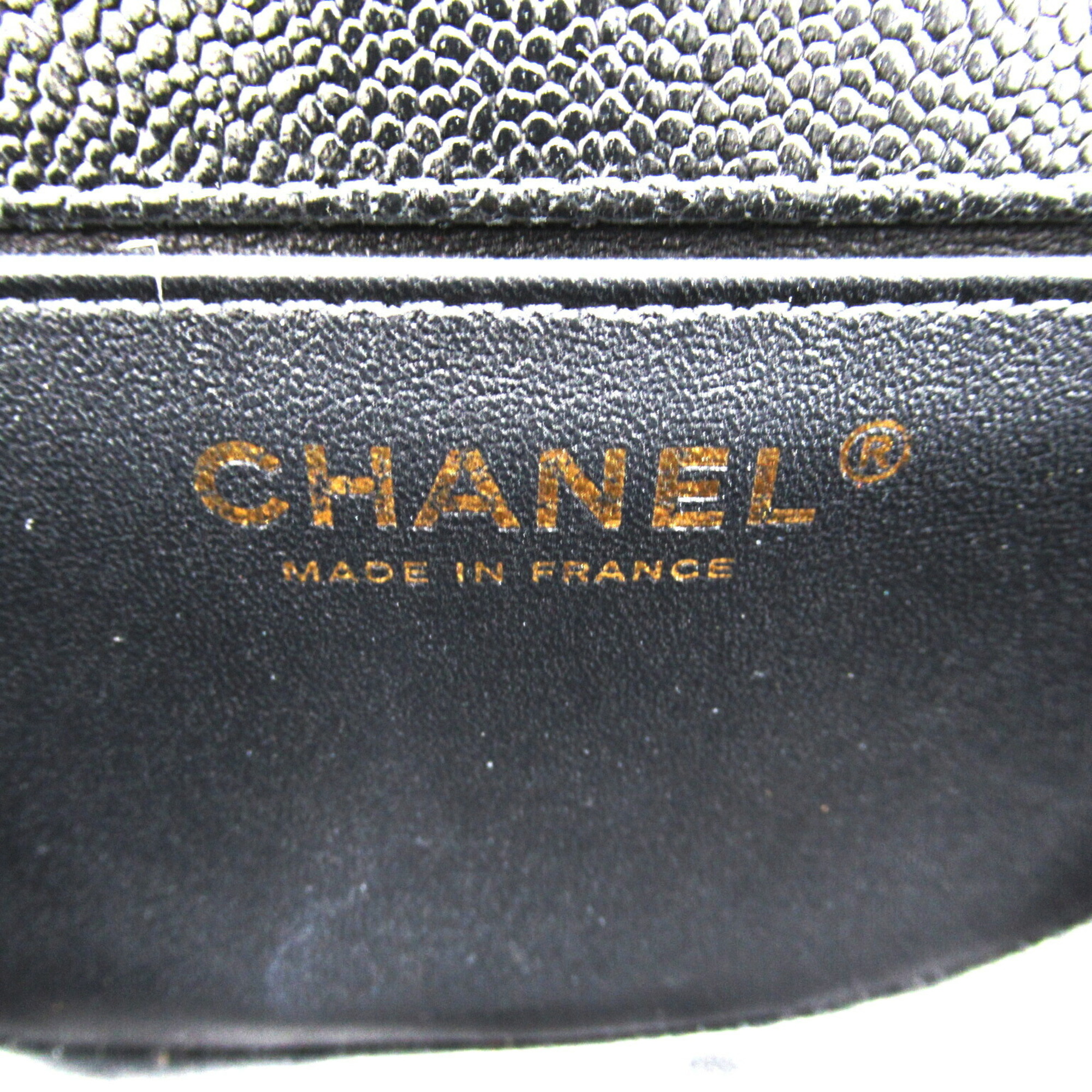 CHANEL Boy Chanel Chain Shoulder Bag Caviar Skin (Grained Calf) Women's Black