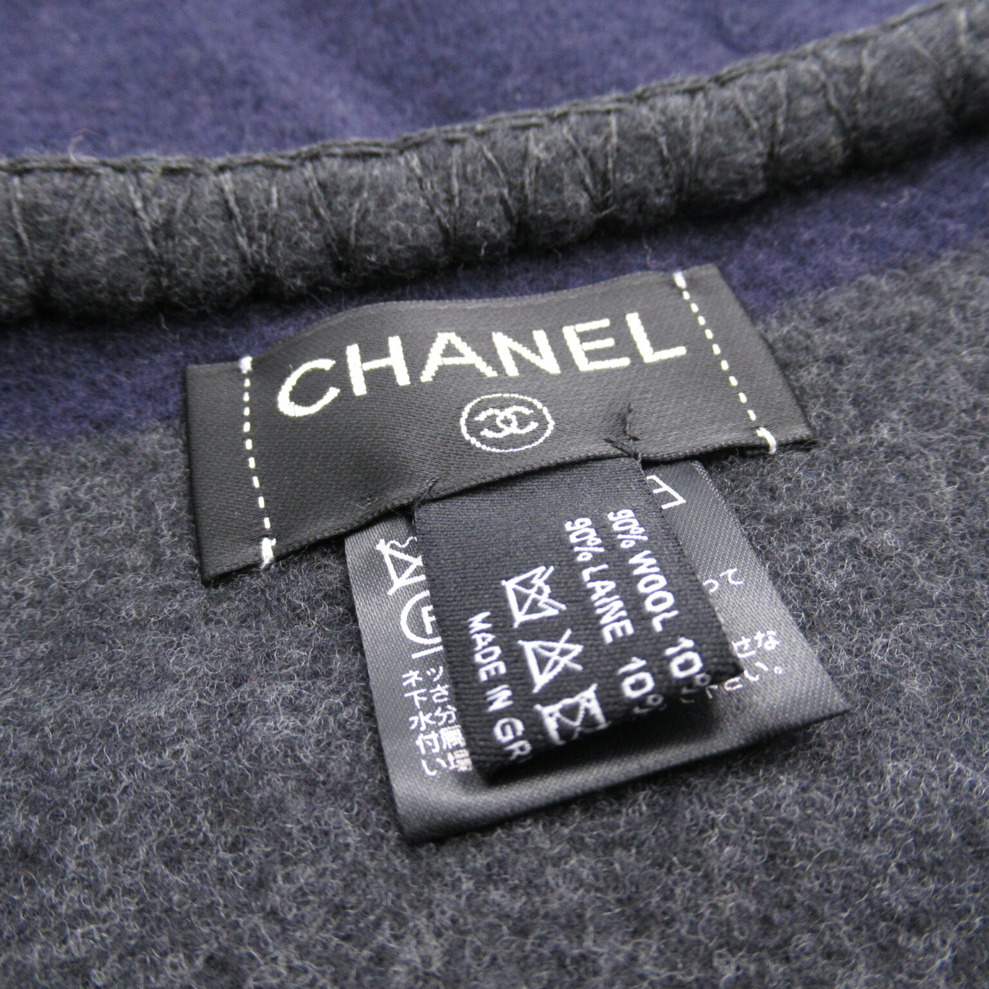 CHANEL Blanket Wool Men's Women's Grey