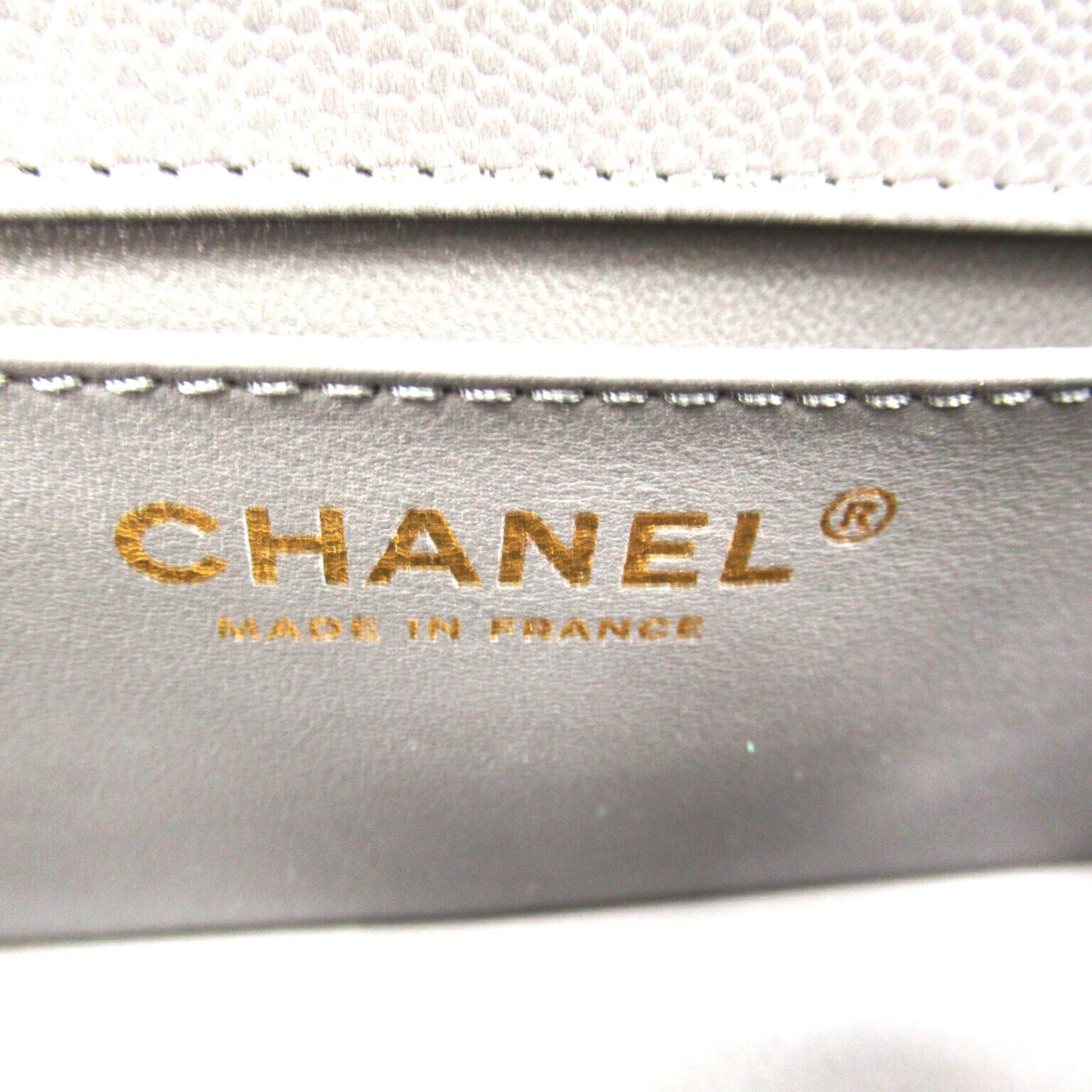 CHANEL Boy Chanel Chain Shoulder Bag Caviar Skin (Grained Calf) Women's Gray