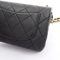 CHANEL Matelasse Shoulder Bag, Lambskin, Women's, Black