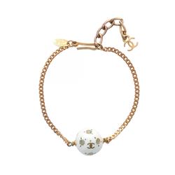 CHANEL Ball Bracelet GP (Gold Plated) Women's Gold White