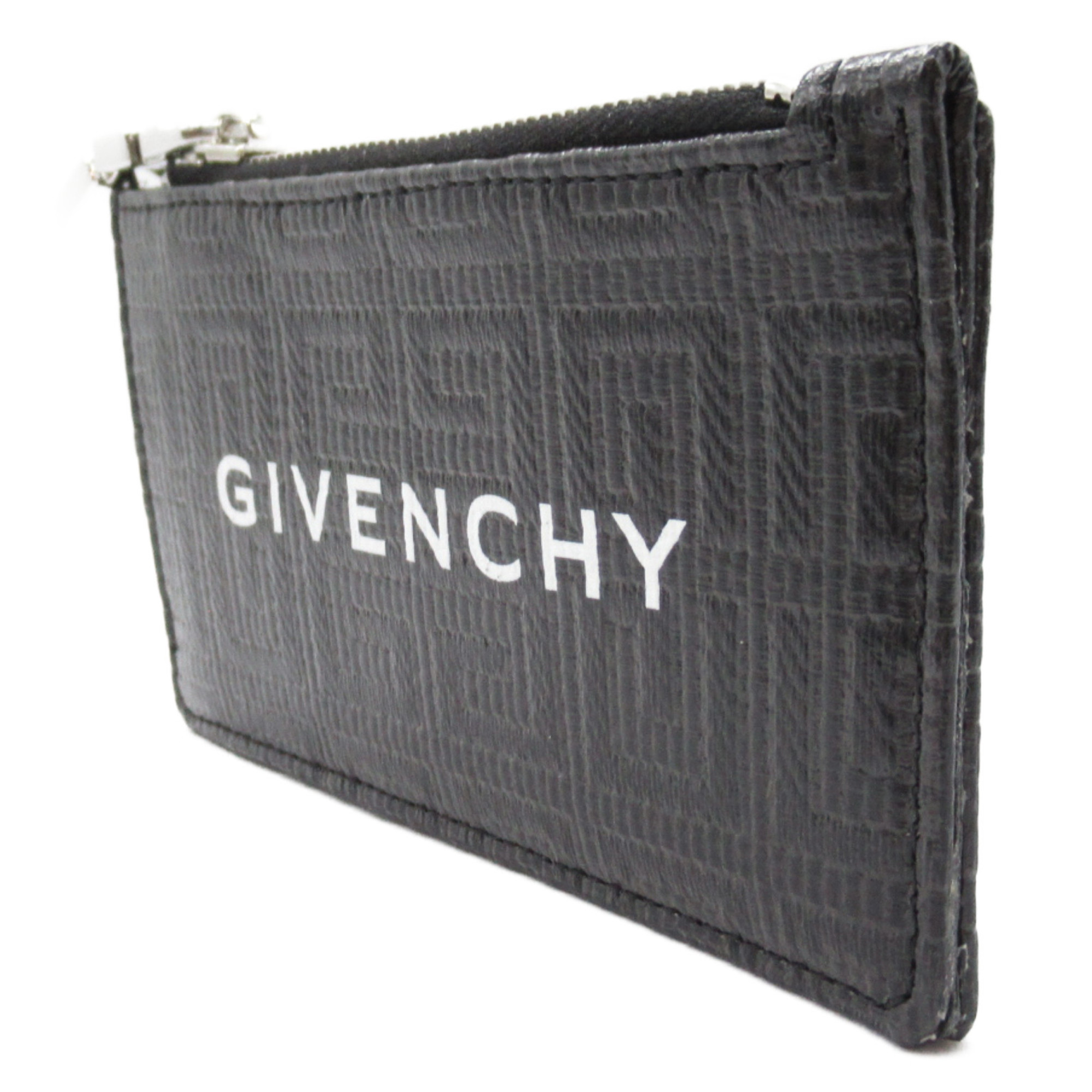 Givenchy Coin Business Card Holder/Card Case Coated Canvas Men's Black White BK60DNK1LF001