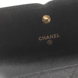 Chanel CHANEL CC Filigree Matelasse Bi-fold Wallet Caviar Skin Women's Black