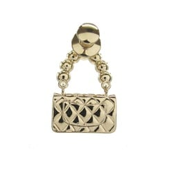 CHANEL Matelasse Pin Brooch GP (Gold Plated) Women's Gold B21S