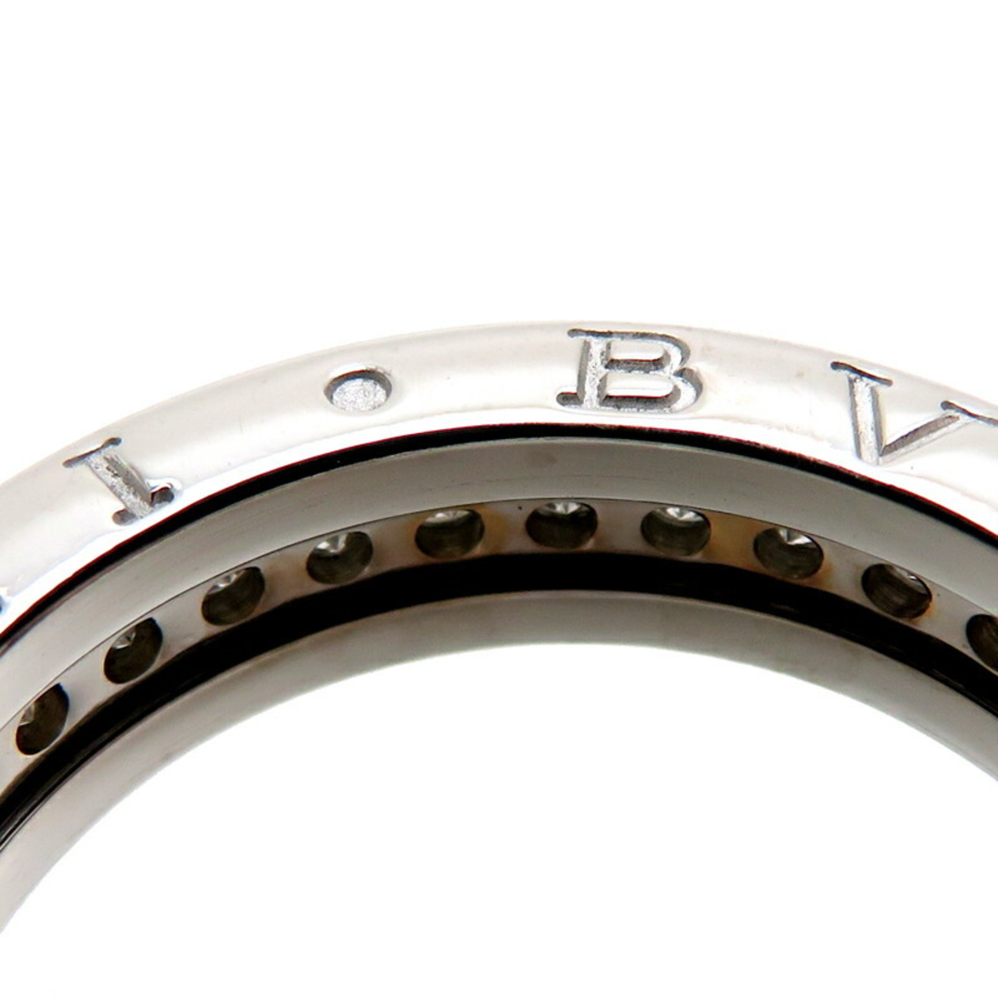 Bvlgari Bulgari #51 B.zero1 1-band diamond ladies ring, 750 white gold, size 10.5