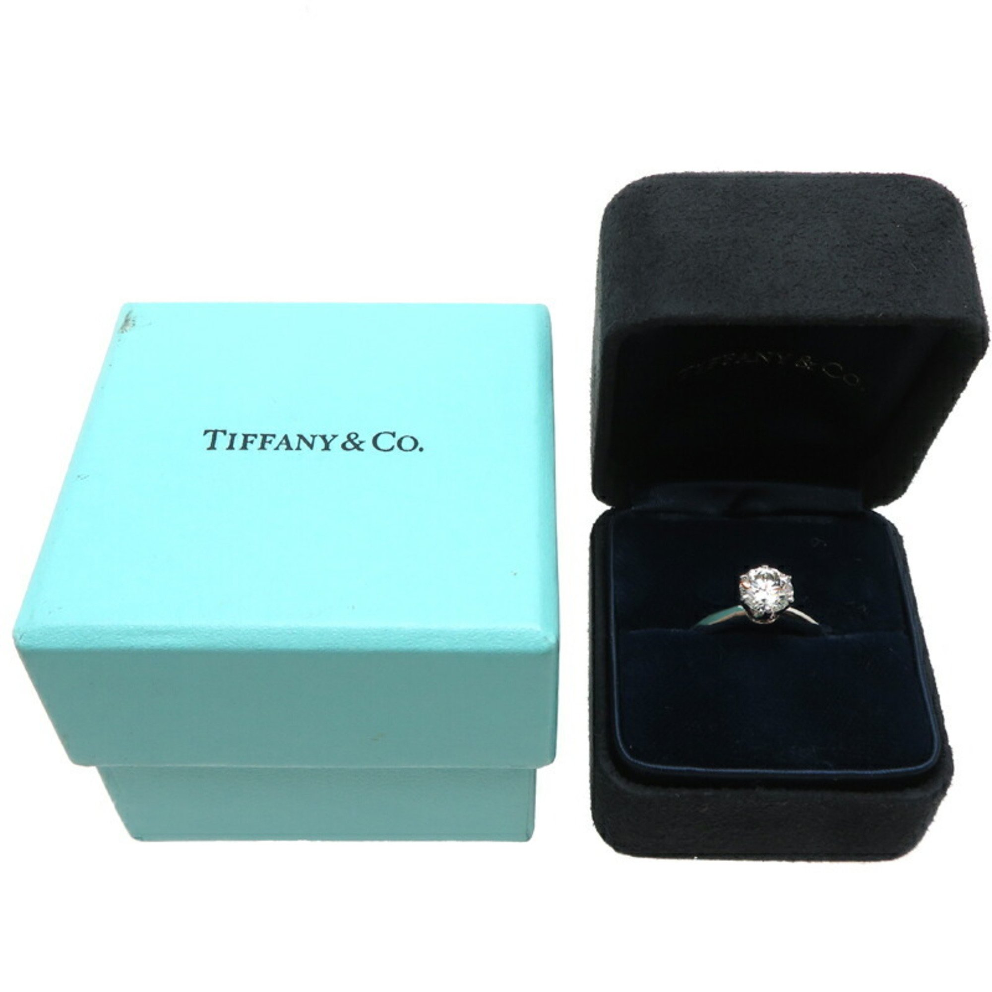 Tiffany 1.08ct Diamond Solitaire Women's Ring, Pt950 Platinum, Size 10.5