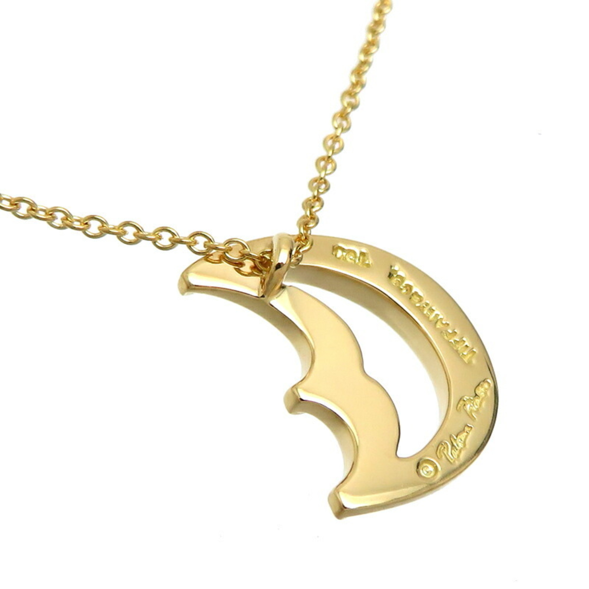 Tiffany Crescent Moon Women's Necklace 750 Yellow Gold