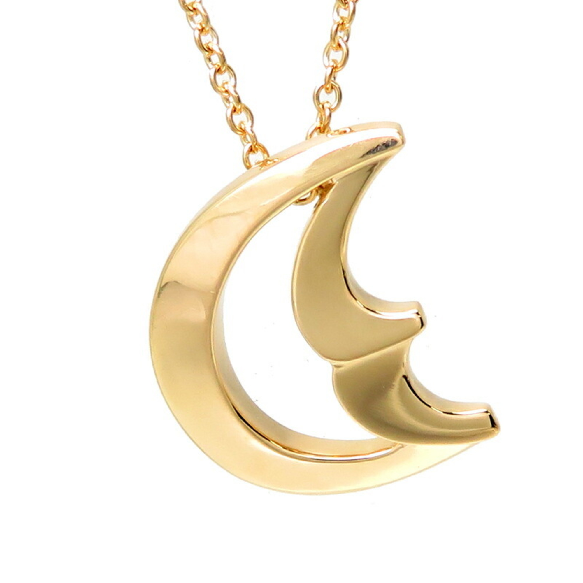 Tiffany Crescent Moon Women's Necklace 750 Yellow Gold