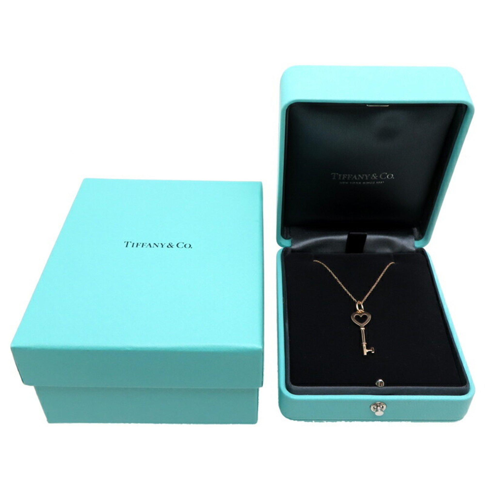 Tiffany Heart Key Women's Necklace 750 Pink Gold