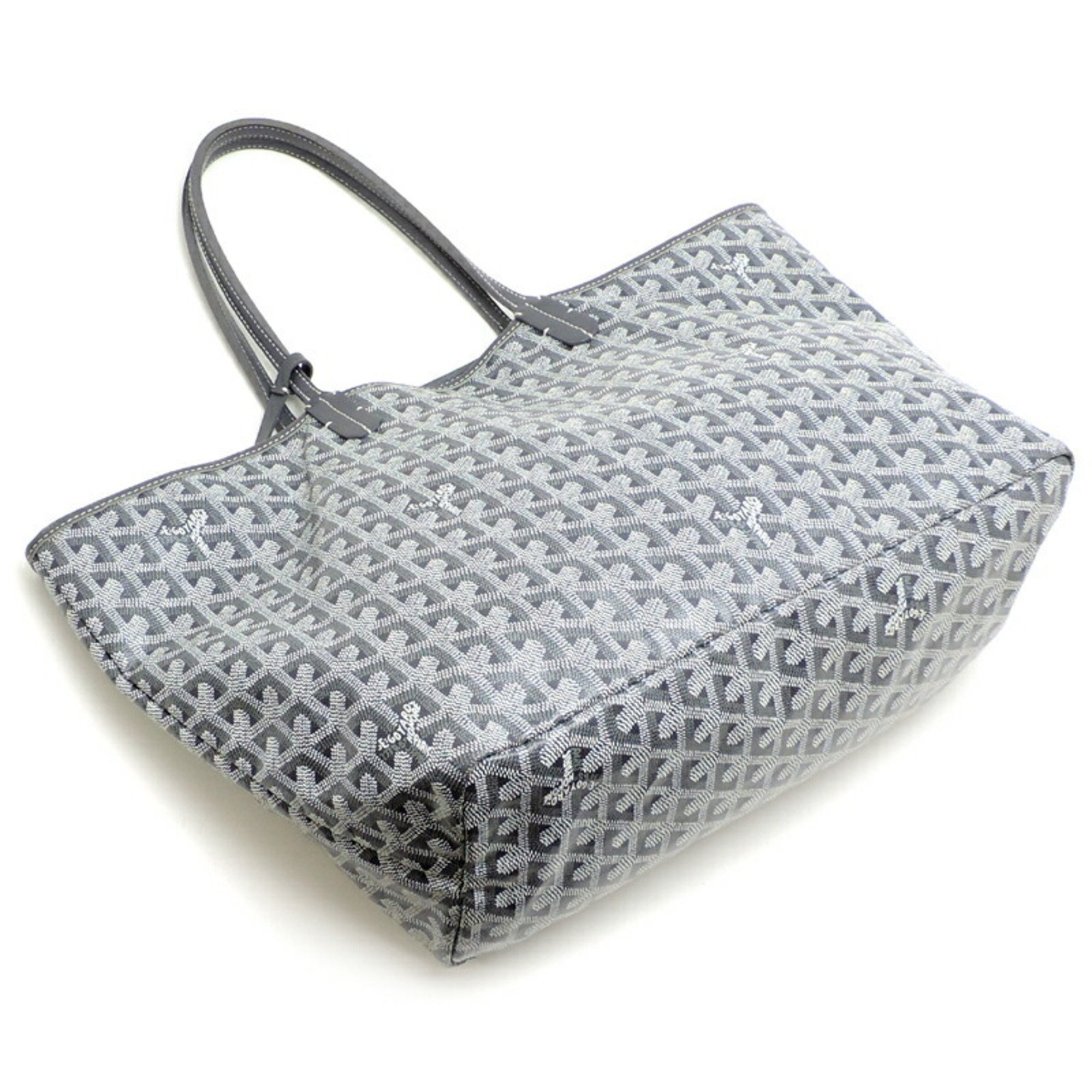 Goyard Saint Louis PM Women's and Men's Tote Bag, Coated Canvas, Grey