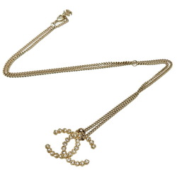 Chanel Coco Mark Rhinestone Women's Necklace GP