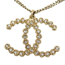 Chanel Coco Mark Rhinestone Women's Necklace GP