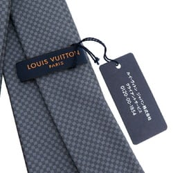 Louis Vuitton Cravate Micro Damier Men's Tie M78749 100% Silk Grey