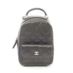 CHANEL Matelasse Backpack Bag Caviar Skin Women's Black