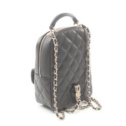 CHANEL Matelasse Backpack Bag Caviar Skin Women's Black