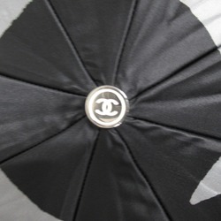 CHANEL Folding Umbrella Nylon Women's Grey