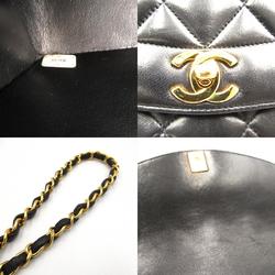 CHANEL Matelasse Diana Chain Shoulder Bag, Lambskin, Women's, Black, A01164