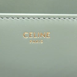 CELINE Triomphe Shoulder Bag Leather Women's Green Laurel 194143BF431LA