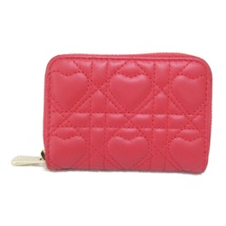 Christian Dior Dior Lady Wallets and coin cases Leather Men's Women's Red S0985ONHG