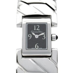 Dior Art Deco Watch Stainless Steel Ladies Black D72-100