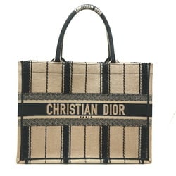 Christian Dior Book Tote Medium Women's Handbag M1296ZRLD Jacquard Beige