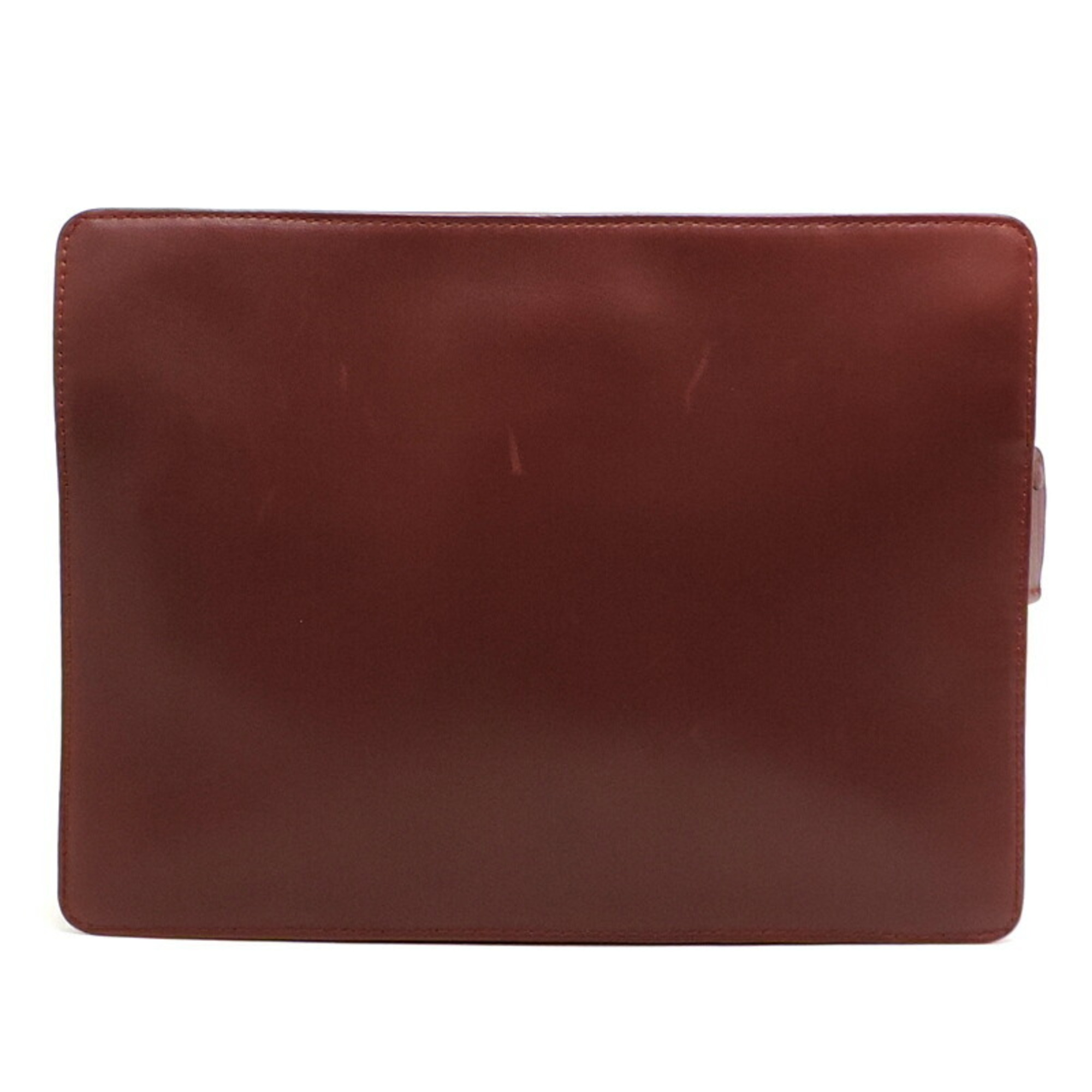 Cartier Must Line Women's and Men's Second Bag Leather Bordeaux (Red)