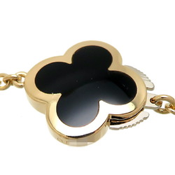 Van Cleef & Arpels Pure Alhambra Onyx Women's Bracelet 750 Yellow Gold