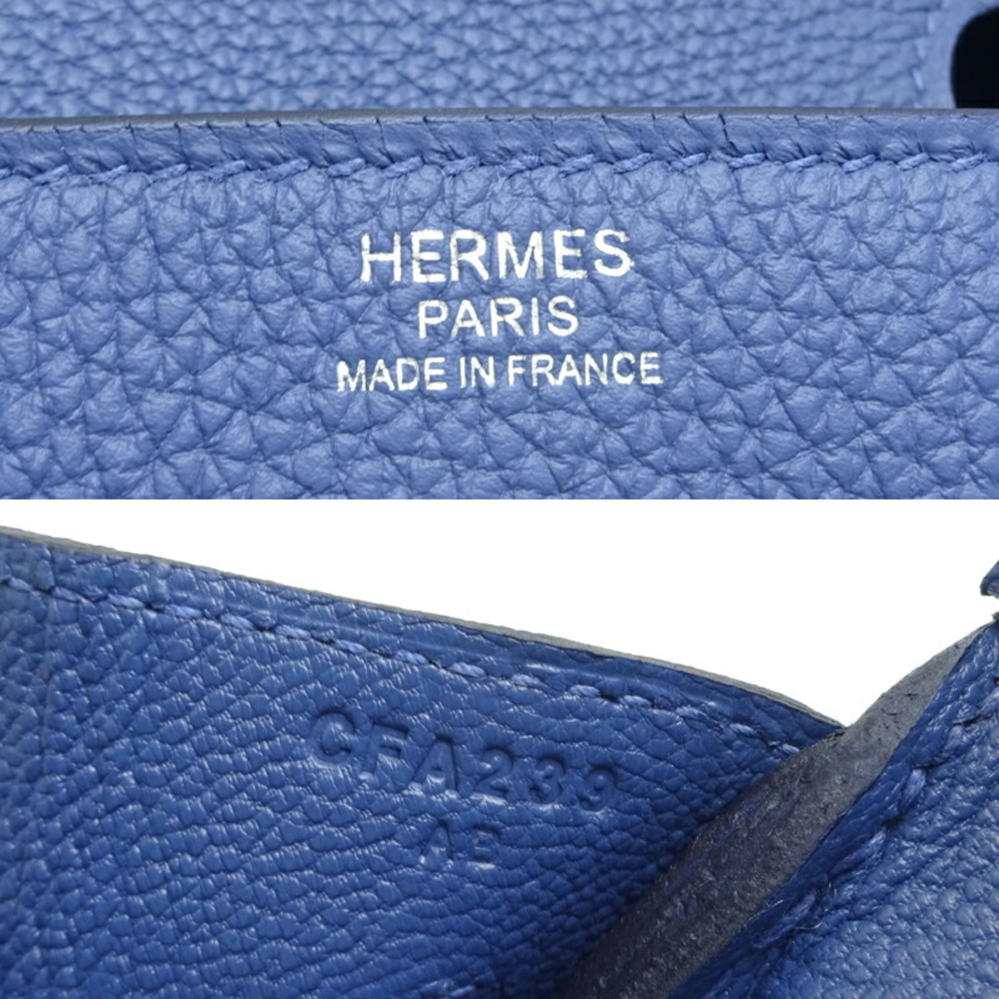 Hermes Birkin 30 C Stamp 2018 (Palladium) Women's Handbag Togo Blue Brighton