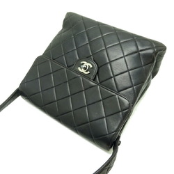 Chanel Double Face Women's Shoulder Bag Lambskin Black