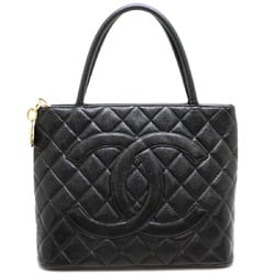 Chanel Reproduction Tote Women's Handbag A01804 Caviar Skin Black