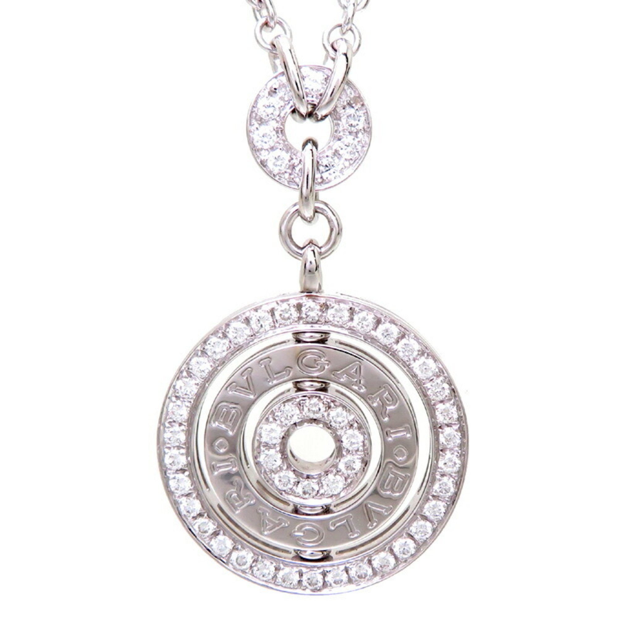 Bvlgari Astrale Cerchi Diamond Women's Necklace 750 White Gold