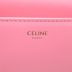 CELINE Triomphe Shoulder Bag Leather Women's Pink Rosa 194143BF424OS