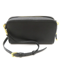 Christian Dior Dior Pochette Shoulder Bag Leather Women's Black