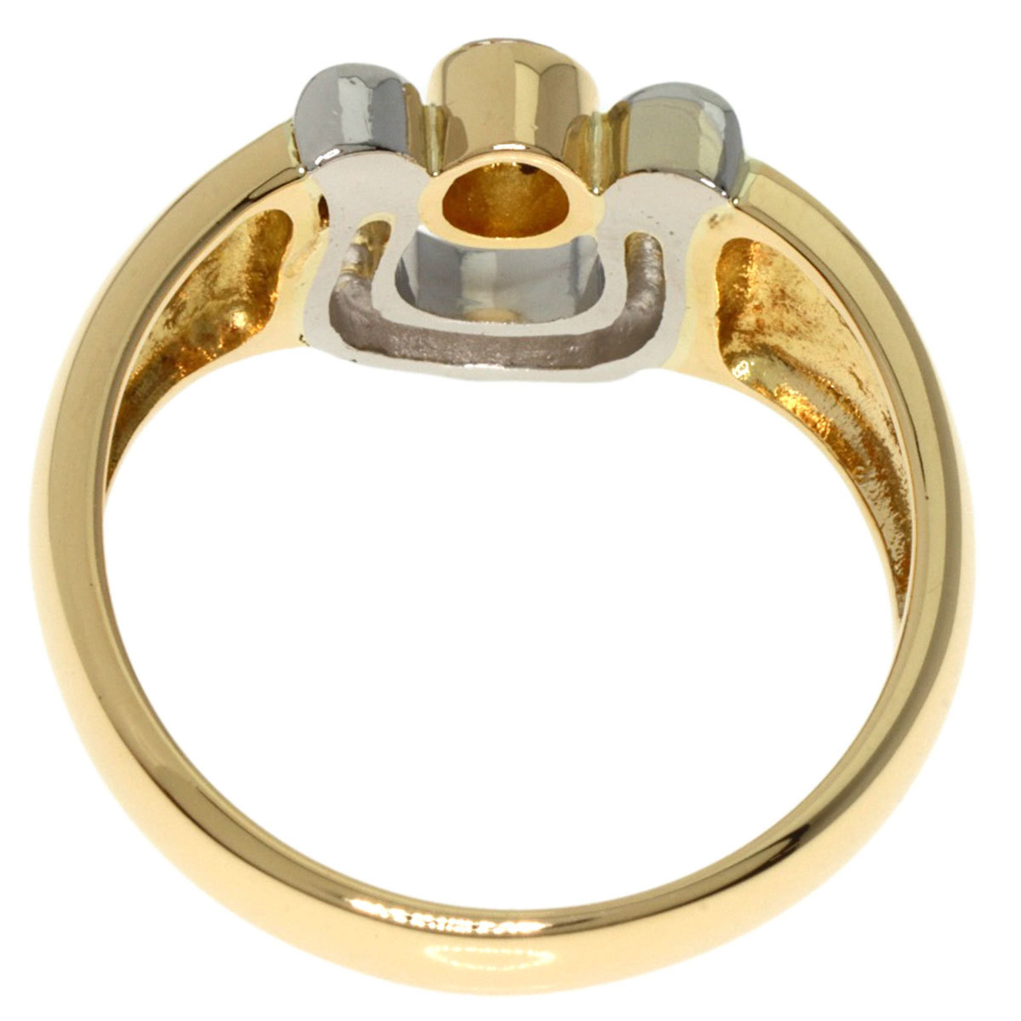 CELINE Diamond Ring, 18K Yellow Gold, PT900, Women's