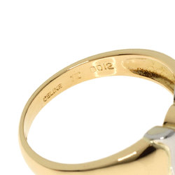 CELINE Diamond Ring, 18K Yellow Gold, PT900, Women's