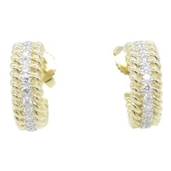 Tiffany & Co. Jean Schlumberger Diamond Earrings, K18 (yellow gold), Pt950 platinum, diamond, ladies, clear