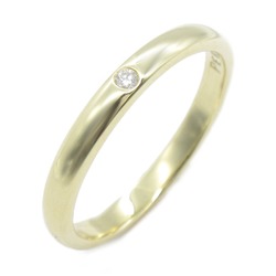 Tiffany & Co. Elsa Peretti Stacking Band Ring, 18K Yellow Gold, Diamond, Men's, Women's, Clear