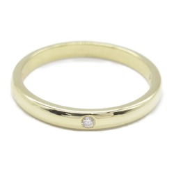 Tiffany & Co. Elsa Peretti Stacking Band Ring, 18K Yellow Gold, Diamond, Men's, Women's, Clear