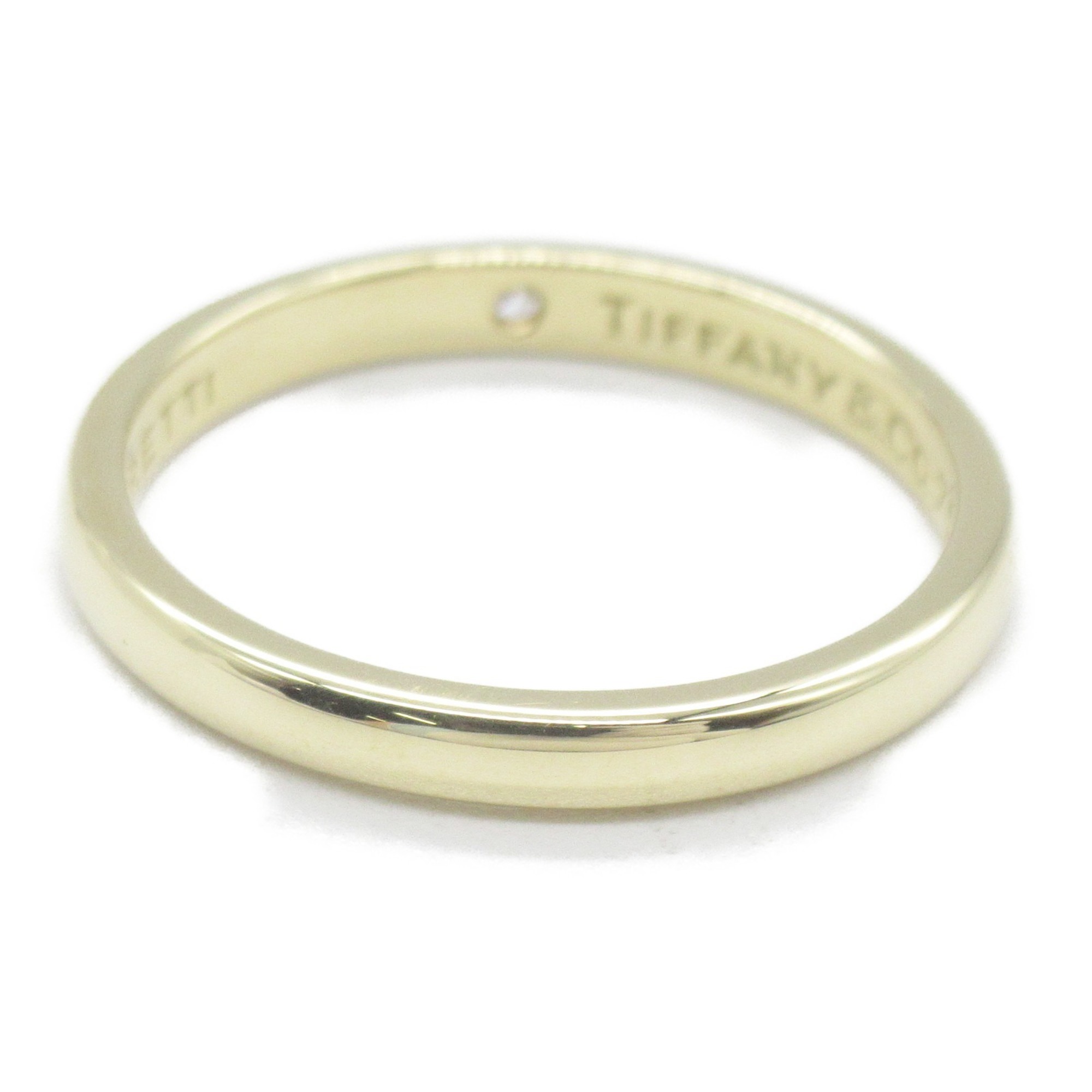 Tiffany & Co. Elsa Peretti Stacking Band Ring, 18K Yellow Gold, Diamond, Men's, Women's, Clear