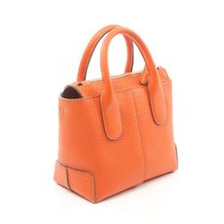 Tod's Di Bag Handbag Leather Women's Orange