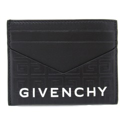 GIVENCHY Business Card Holder/Card Case Leather Men's Black White BB60K9B1J5001