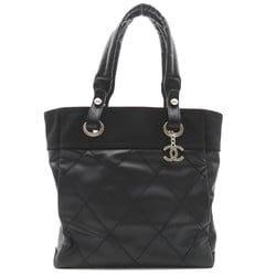 CHANEL Pavillionaire Tote PM Bag, Coated Canvas, Women's, Black, A34208