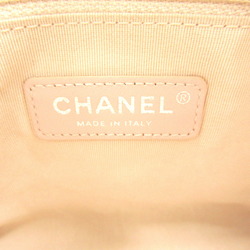 CHANEL Chain Shoulder Bag Leather Women's White AS1779