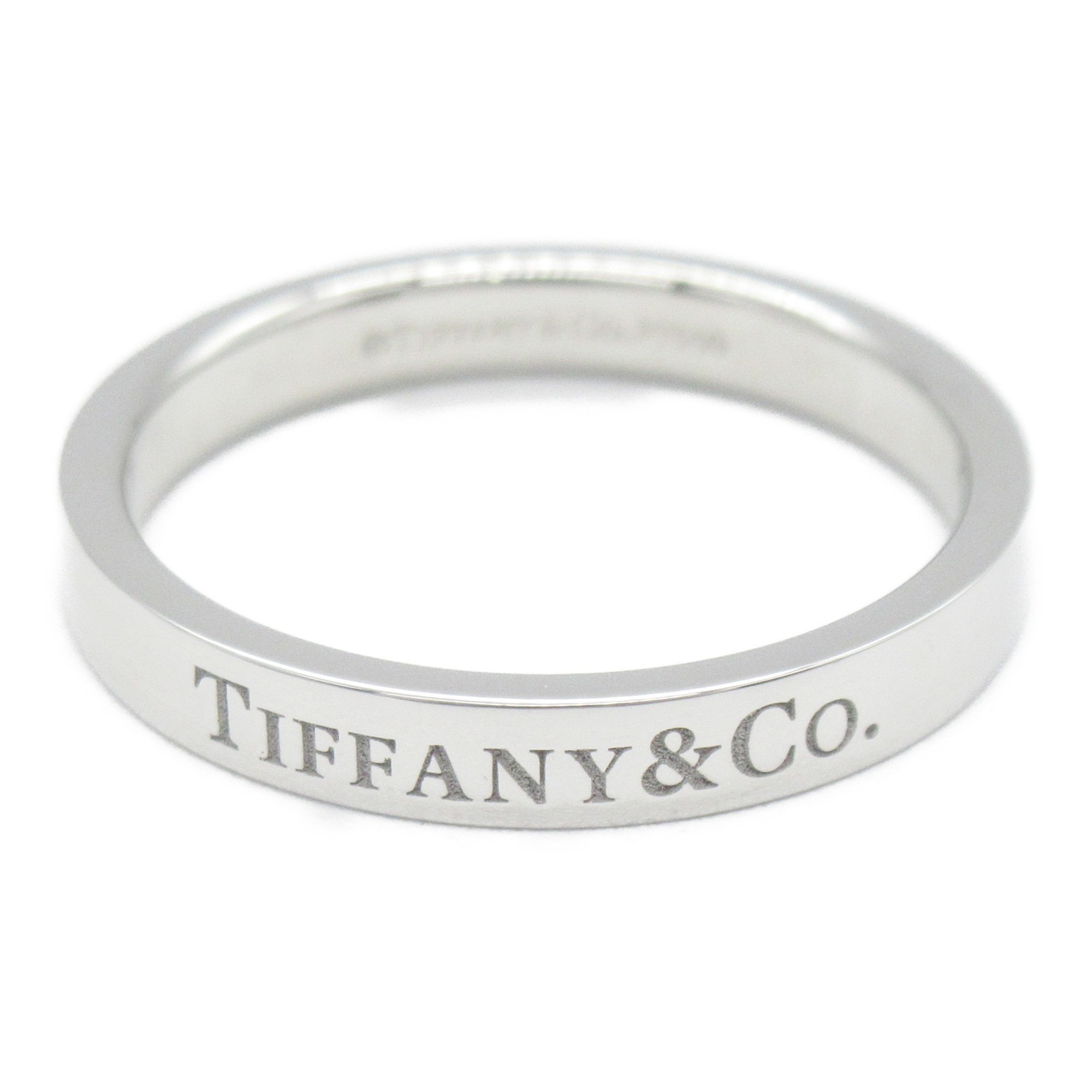 Tiffany & Co. Flat Band Ring, Pt950 Platinum, Men's, Women's, Silver