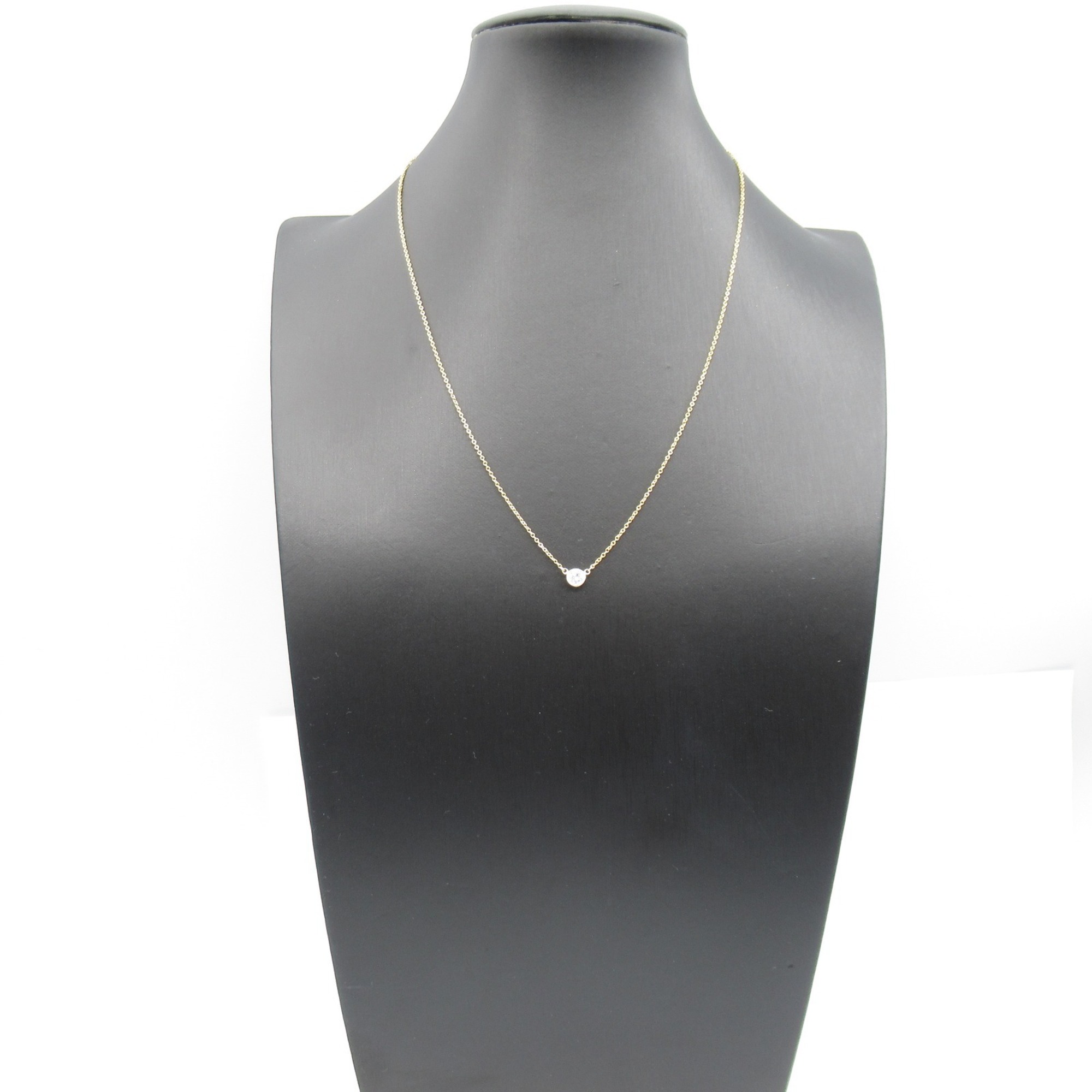 Tiffany & Co. By the Yard Necklace, K18 (yellow gold), diamond, ladies, clear