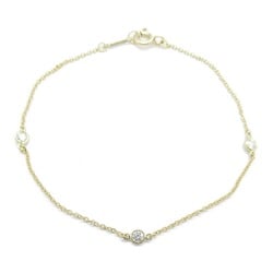 Tiffany & Co. By the Yard 3P Diamond Bracelet K18 (Yellow Gold) Women's Clear