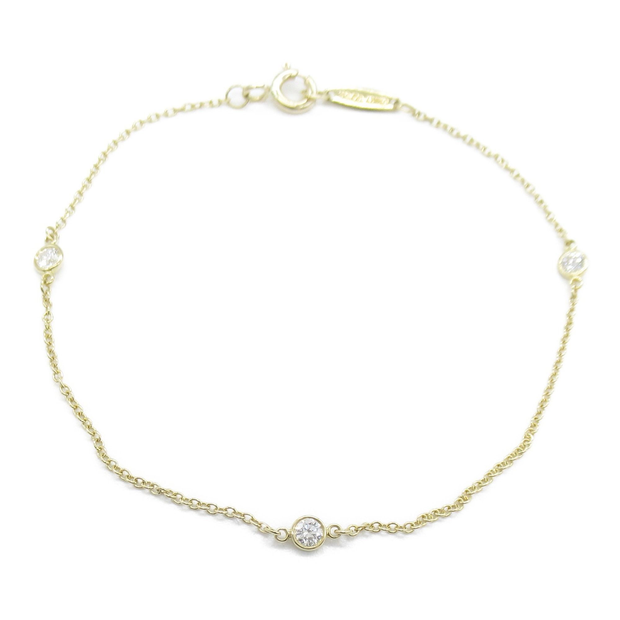 Tiffany & Co. By the Yard 3P Diamond Bracelet K18 (Yellow Gold) Women's Clear