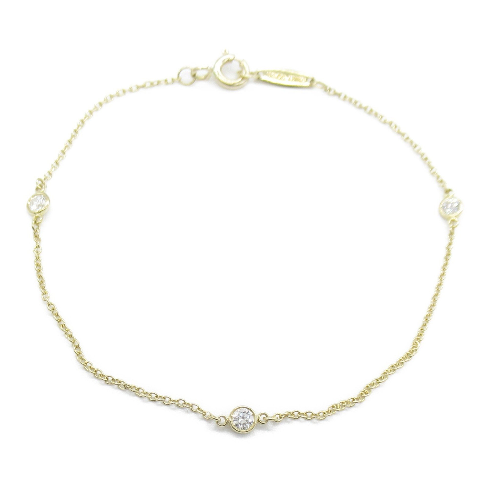 Tiffany & Co. By the Yard 3P Diamond Bracelet K18 (Yellow Gold) Women's Clear