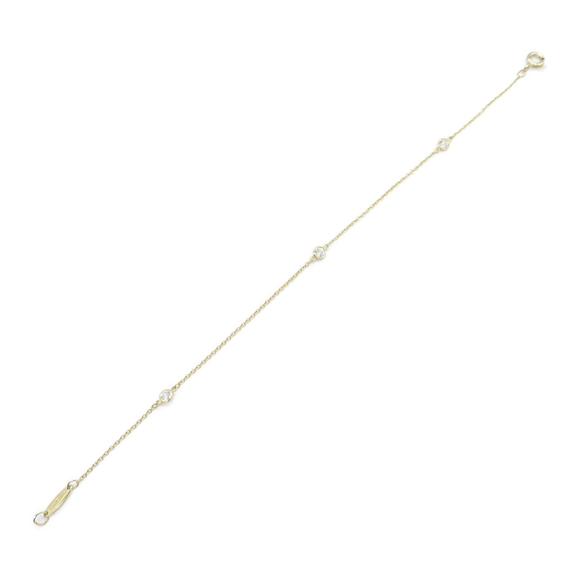 Tiffany & Co. By the Yard 3P Diamond Bracelet K18 (Yellow Gold) Women's Clear